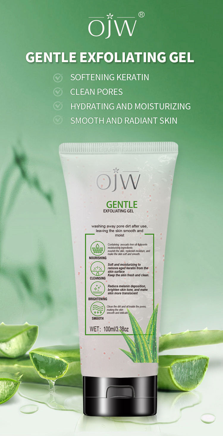 Deep Clean Pores & Brighten Skin! OJW Gentle Exfoliator with Shea Butter  For Face/Body, 3.38oz