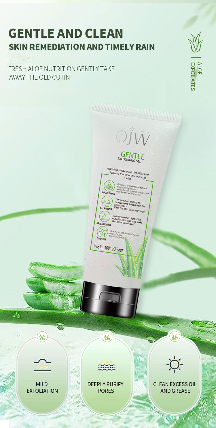 Deep Clean Pores & Brighten Skin! OJW Gentle Exfoliator with Shea Butter  For Face/Body, 3.38oz