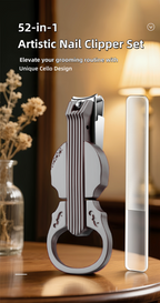 2-Piece Cello Stainless Steel Nail Clippers kit with 3x Magnifying Mirror, Splash-Proof with Nail Storage Box, Bottle Opener Function + Nano Glass Fil