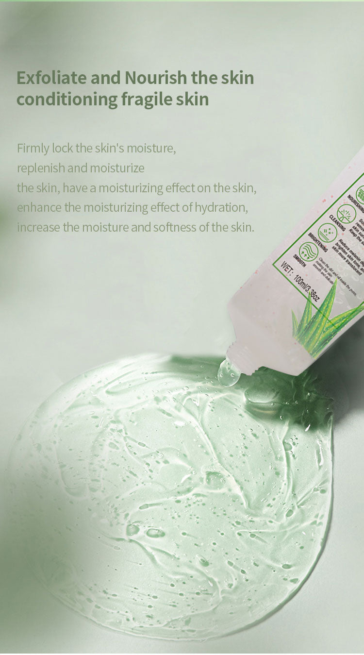 Deep Clean Pores & Brighten Skin! OJW Gentle Exfoliator with Shea Butter  For Face/Body, 3.38oz