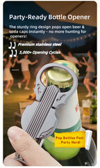 2-Piece Cello Stainless Steel Nail Clippers kit with 3x Magnifying Mirror, Splash-Proof with Nail Storage Box, Bottle Opener Function + Nano Glass Fil