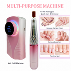 Professional Nail Drill for Perfect Nails 30K RPM,45 Adjustable Speeds, 6 Bits & Bands | Portable,Rechargeable, Low Noise |Salon-Quality Acrylic& Gel Nail Kit, Pink