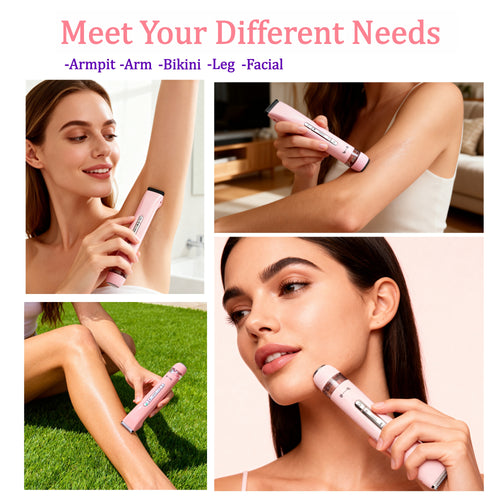 SolaceBody 2-in-1 Bikini & Body Hair Trimmer forWomen - Electric Shaver with Dual Heads for Painless Trimming on Bikini Line, Underarms, Legs & Face |lPX7 Waterproof & Rechargeable |Perfect Christmas & New Year Grooming Gift Set