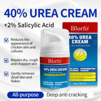 Blorfo 40% Urea Cream with 2% Salicylic Acid - Intensive Moisturizing & Exfoliating Formula for Calluses & Dry Skin - 3.52oz