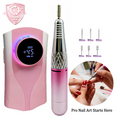 Professional Nail Drill for Perfect Nails 30K RPM,45 Adjustable Speeds, 6 Bits & Bands | Portable,Rechargeable, Low Noise |Salon-Quality Acrylic& Gel Nail Kit, Pink