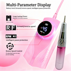 Professional Nail Drill for Perfect Nails 30K RPM,45 Adjustable Speeds, 6 Bits & Bands | Portable,Rechargeable, Low Noise |Salon-Quality Acrylic& Gel Nail Kit, Pink