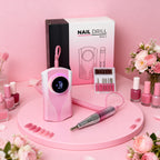 Professional Nail Drill for Perfect Nails 30K RPM,45 Adjustable Speeds, 6 Bits & Bands | Portable,Rechargeable, Low Noise |Salon-Quality Acrylic& Gel Nail Kit, Pink