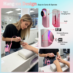 Professional Nail Drill for Perfect Nails 30K RPM,45 Adjustable Speeds, 6 Bits & Bands | Portable,Rechargeable, Low Noise |Salon-Quality Acrylic& Gel Nail Kit, Pink