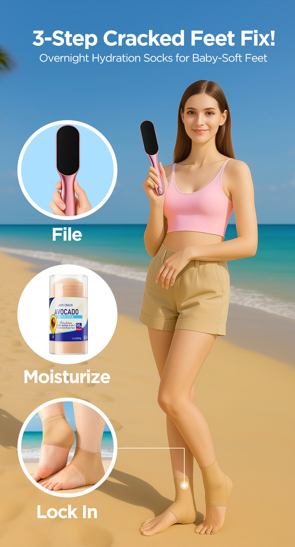 Washable & Reusable Pedicure Kit Hard Skin Remover Nano Glass Foot File - Foot CallusRemover, Durable Foot Scrubber, Dead SkinRemover, Hygienic Pedicure Tool, Long Lasting Foot Buffer, Soft Smooth Feet  Pink