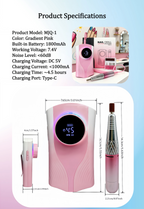 Professional Nail Drill for Perfect Nails 30K RPM,45 Adjustable Speeds, 6 Bits & Bands | Portable,Rechargeable, Low Noise |Salon-Quality Acrylic& Gel Nail Kit, Pink